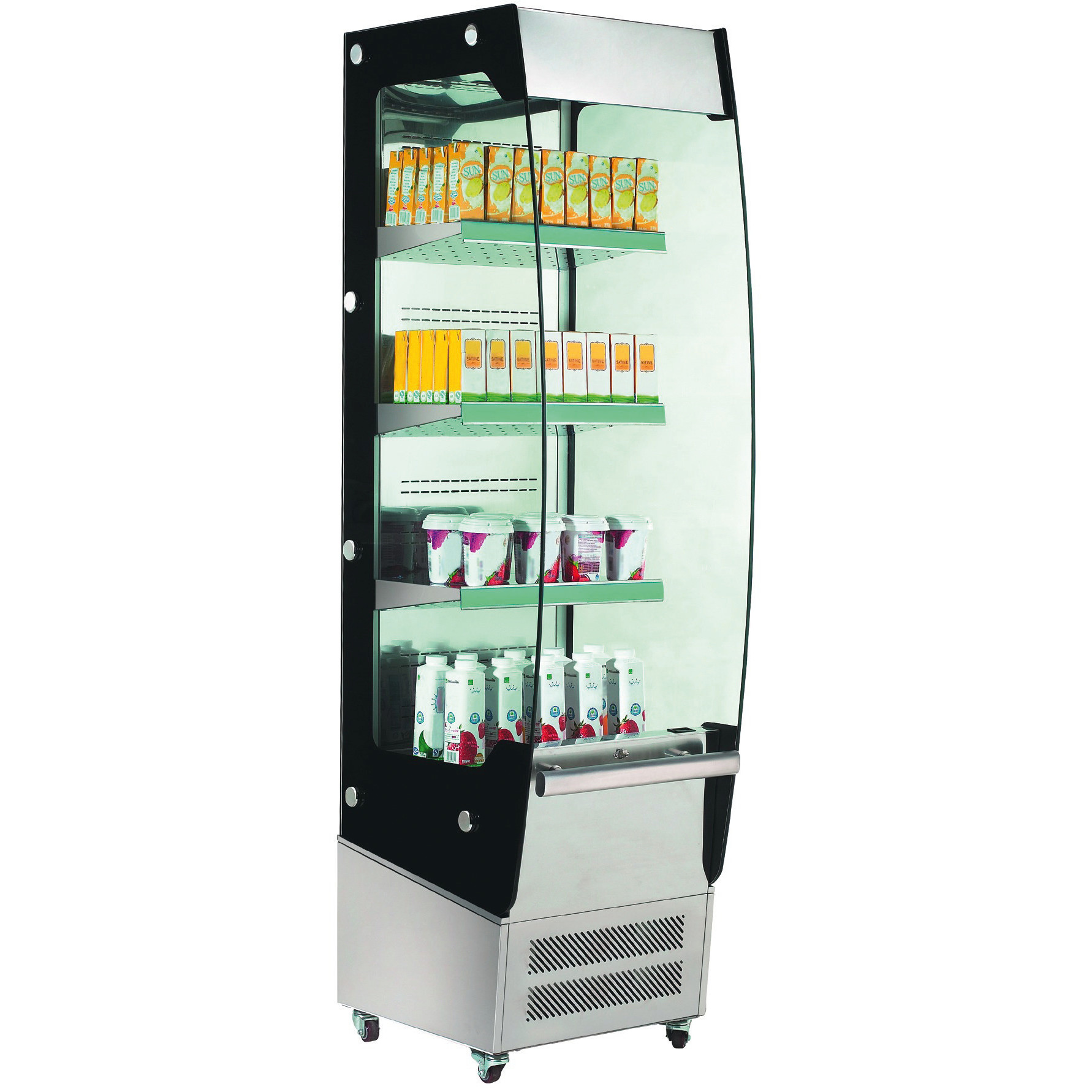 Wandkühlregal 220 l mit Nachtrollo 495 x 670 x 1740 mm